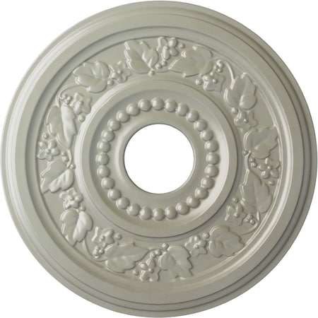 Ekena Millwork Genevieve Ceiling Medallion (Fits Canopies up to 3 1/2"), 16 1/8"OD x 3 1/2"ID x 7/8"P, Flash Copper CM16GNFCS